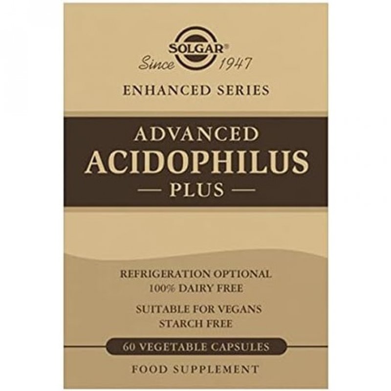 Solgar Advanced Acidophilus Plus Vegetable Capsules 60 Capsules - Supports Digestion and Healthy Bacteria Levels