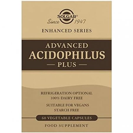 Solgar Advanced Acidophilus Plus Vegetable Capsules 60 Capsules - Supports Digestion and Healthy Bacteria Levels