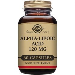Solgar Alpha-Lipoic Acid 120mg Vegetable Capsules - Fatty Acid Health Supplement