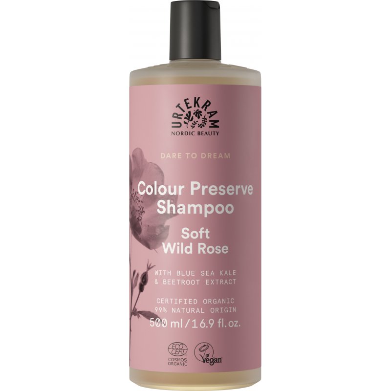 Urtekram Soft Wild Rose Colour Preserve Shampoo, 500ml