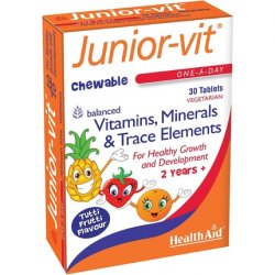 HealthAid Junior-VIT Chewable Multivitamins 30 Vegetarian Tablets