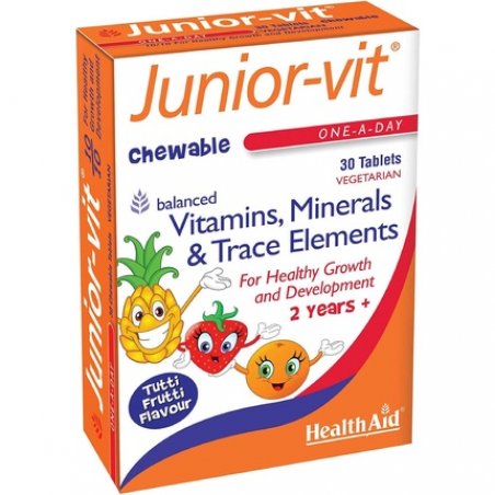 HealthAid Junior-VIT Chewable Multivitamins 30 Vegetarian Tablets