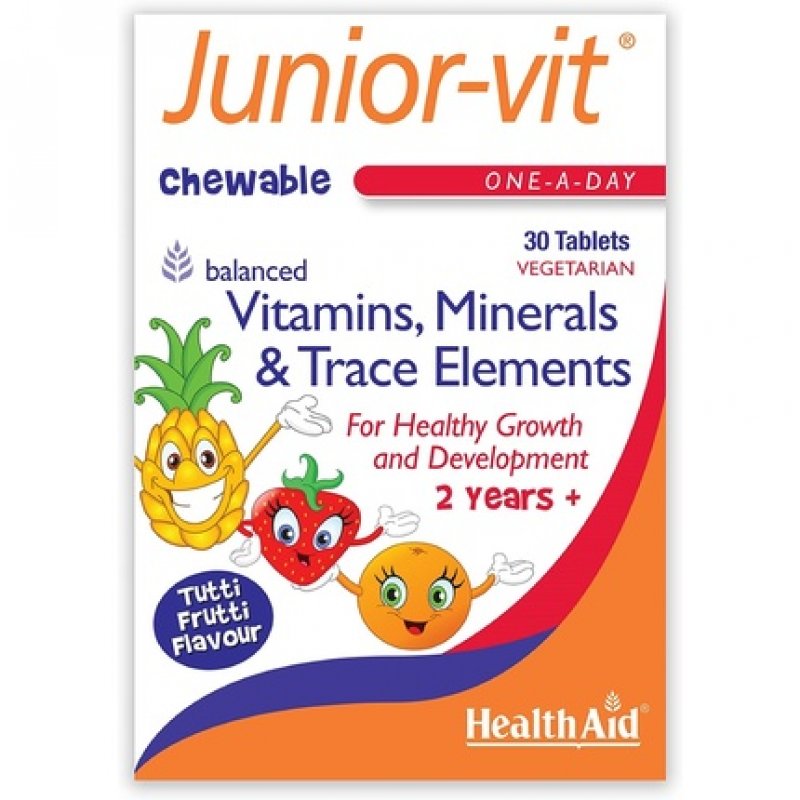 HealthAid Junior-VIT Chewable Multivitamins 30 Vegetarian Tablets