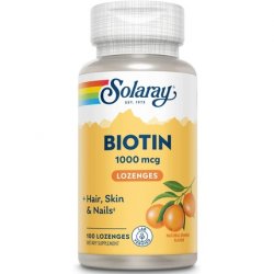 Solaray High Potency Biotin 1000mcg Natural Orange Juice Flavor Lozenges - 100 Count
