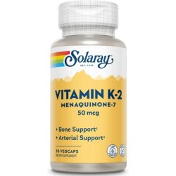 Solaray Vitamin K-2 Menaquinone-7 30 Vegetarian Capsules 50mcg