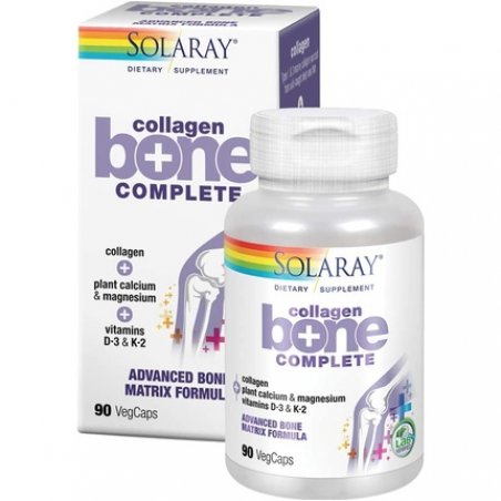Solaray Collagen Bone Complete Advanced Bone Matrix Formula with Plant Calcium and Magnesium 90 VegCaps