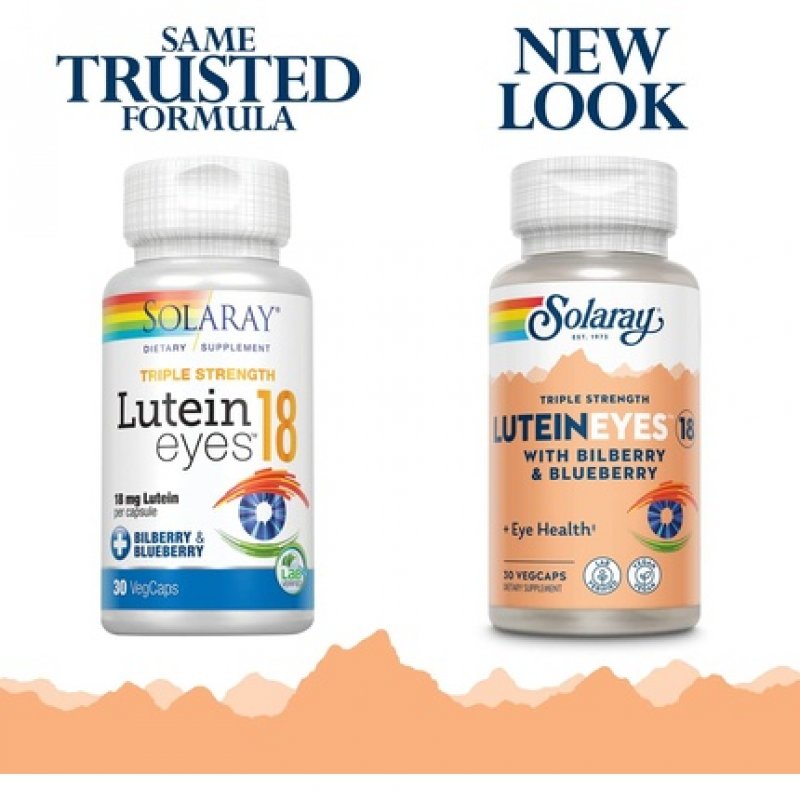 Solaray Triple Strength Lutein Eyes 18mg Eye and Macular Health Support Supplement 30 Count