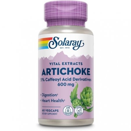 Solaray Artichoke Leaf Extract 600mg Guaranteed Potency Healthy Liver Gall Bladder Digestive Function Support 60 VegCaps
