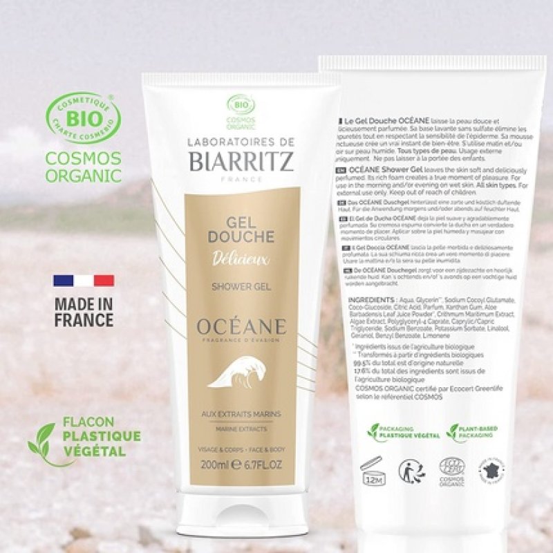 Laboratoires de Biarritz Oceane Delicious Organic Shower Gel 200ml