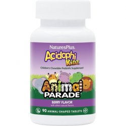 NaturesPlus Animal Parade Acidophikidz Children’s Chewable Probiotic Natural Mixed Berry Flavour 90 Tablets
