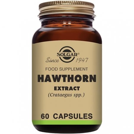 Solgar Standardized Full Potency Hawthorne Berry Herb Extract Vegetable Capsules 60 Count