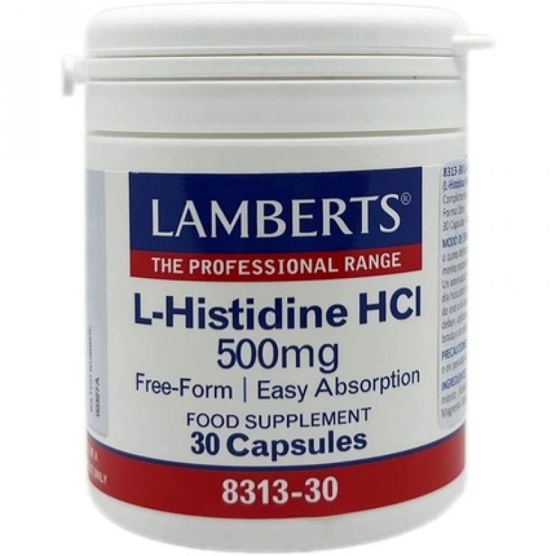 Lamberts L-Histidine HCl 500mg 30 Capsules