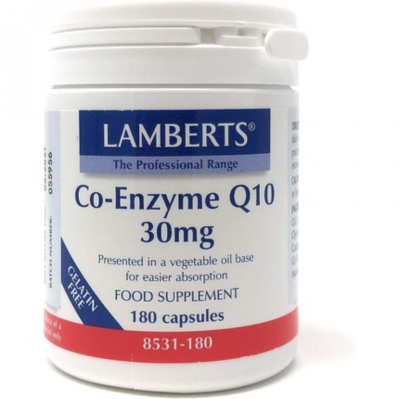 Lamberts Healthcare Co-Enzyme Q10 30mg 180 Veg Capsules