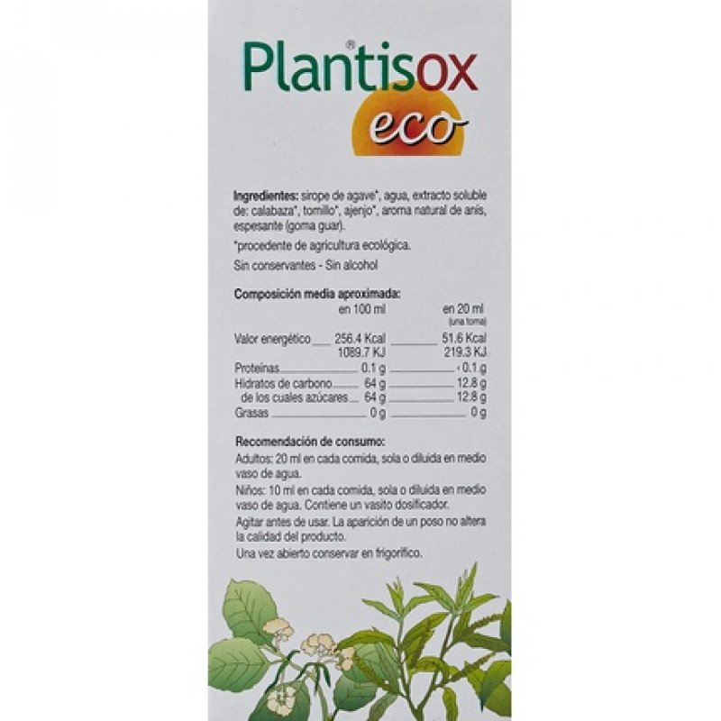 Artesania Agrícola Eco Plantisox Syrup 250 Ml
