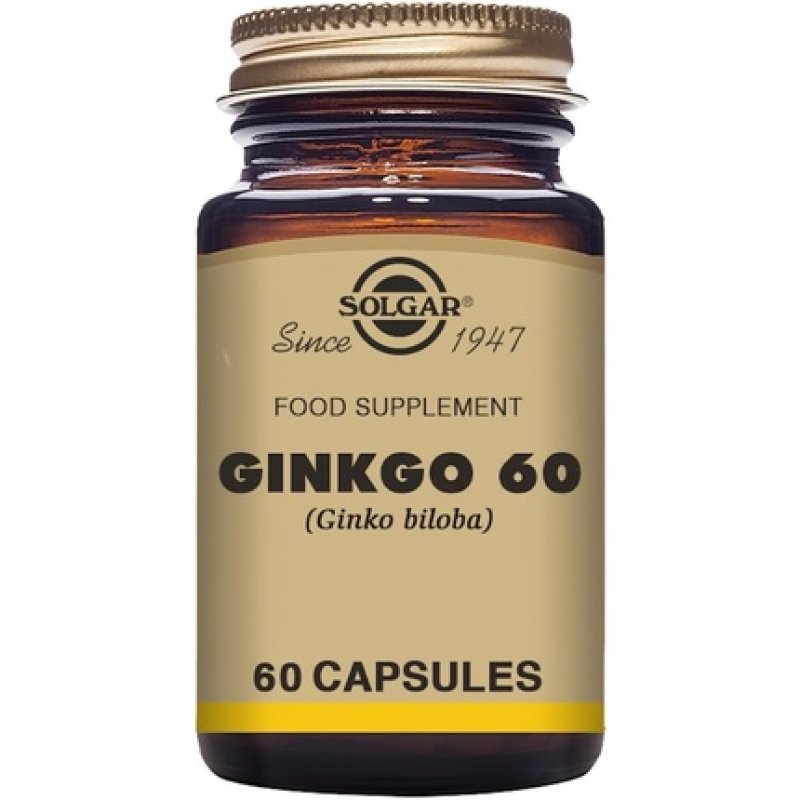 Solgar Super Ginkgo Full Potency Antioxidant & Nervous System Support 60 Vegetable Capsules