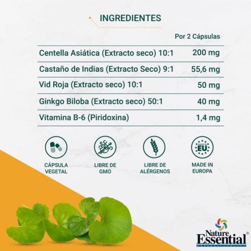 Nature Ess Centella Asiatica Complex 2500mg 60 Vegetarian Capsules