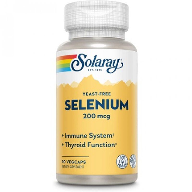 Solaray Selenium 200mcg No Yeast Healthy Immune Thyroid Function Antioxidant Support 90ct