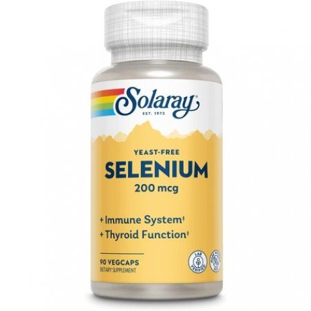 Solaray Selenium 200mcg No Yeast Healthy Immune Thyroid Function Antioxidant Support 90ct