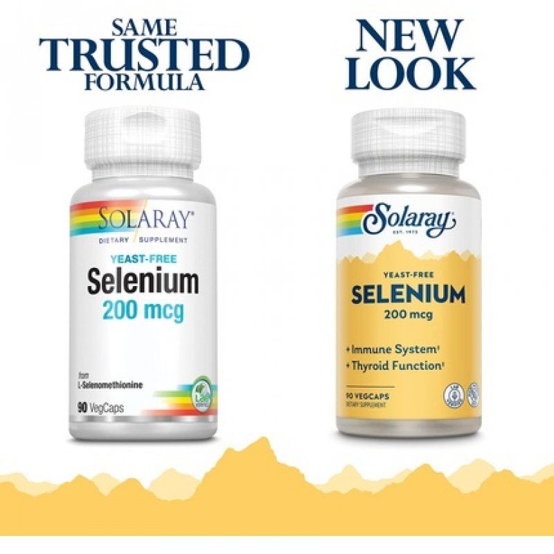 Solaray Selenium 200mcg No Yeast Healthy Immune Thyroid Function Antioxidant Support 90ct
