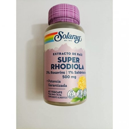 Solaray Super Rhodiola Root Extract 500mg VCapsules 60 Count