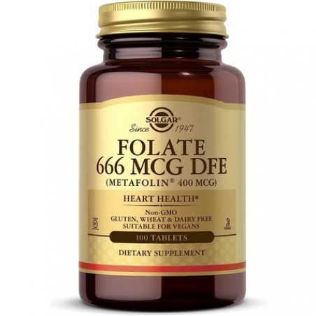Solgar Folate 400µg Tablets - Food Supplement for Pregnancy and Conception - Wellbeing for Men and Women - Vegan