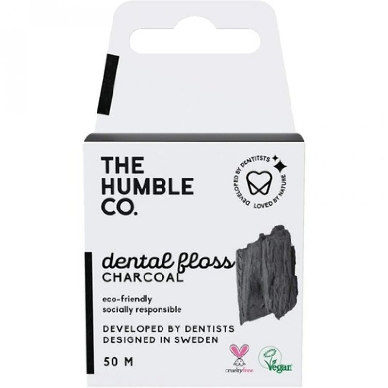 The Humble Co. Charcoal Dental Floss Eco-Friendly Vegan for Your Everyday Oral Care 50m