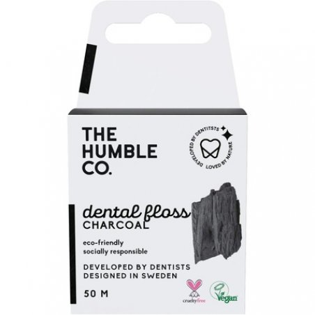 The Humble Co. Charcoal Dental Floss Eco-Friendly Vegan for Your Everyday Oral Care 50m