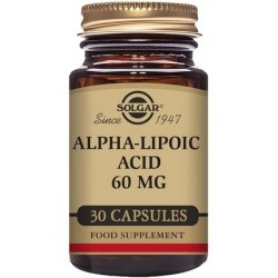 Solgar Alpha-Lipoic Acid 60mg Vegetable Capsules - Strong Antioxidant Properties - Daily Support - Vegan, Kosher and