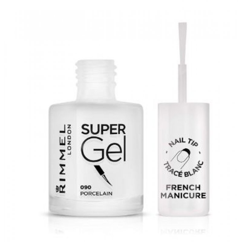 Rimmel London Super Gel French Manicure Nail Tip Whitener 90 Porcelain 12ml
