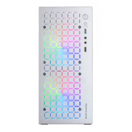 Boitier Mini Tour Micro ATX Mars Gaming MC-Core RGB avec panneau vitré (Blanc)