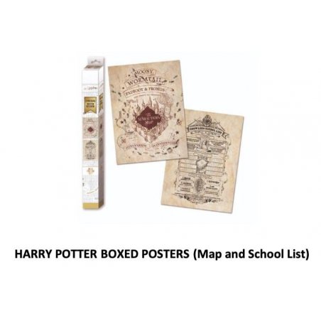HARRY POTTER - Map & School List - Set 2 Posters 52 x 38cm