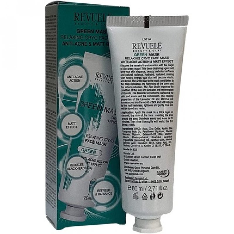 Revuele Anti Acne Action Cryo Effect Green Face Mask 80ml