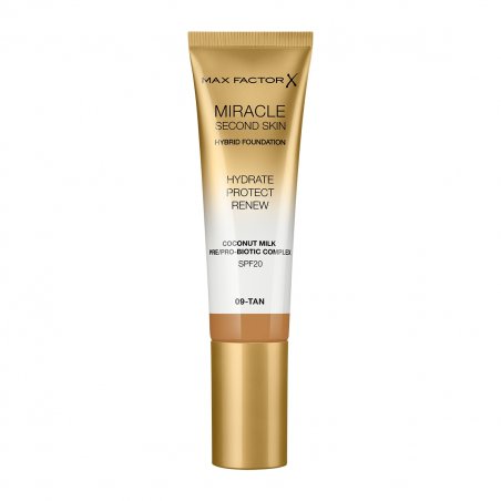 Max Factor Miracle Second Skin Hydrating Foundation 30ml Tan Beige