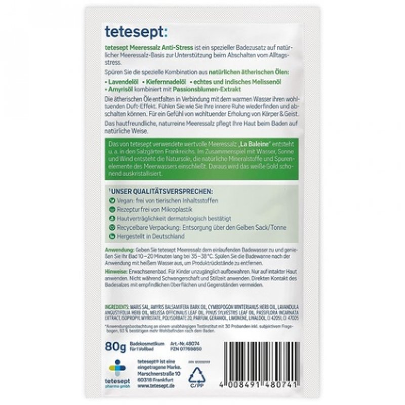 Tetesept Anti-Stress Sea Salt 80g