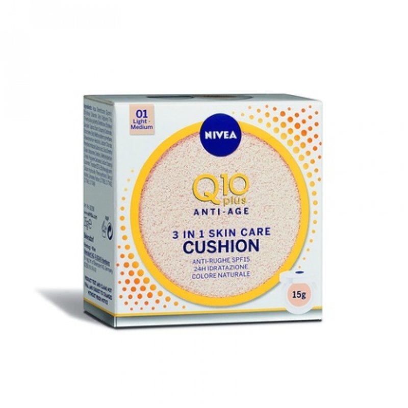 Q10 Plus Anti Age 3 in 1 Skin Care Cushion 01 Light Medium 15g