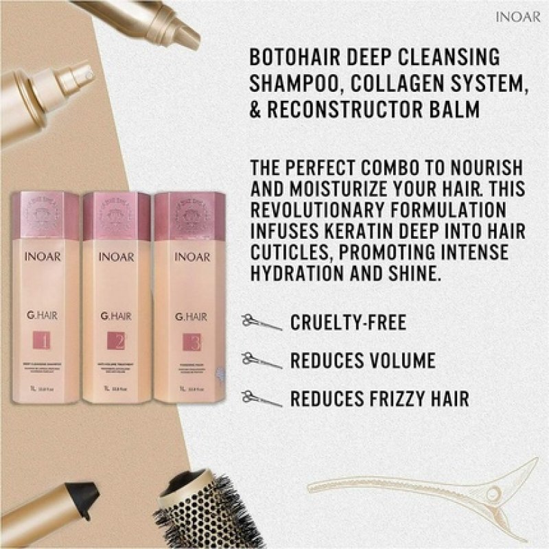 Inoar Professional - G-Hair Keratin Smoothing System - Multiple Sizes