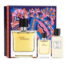 Set Hermes Terre D Hermes, Barbati, Eau De Parfum 75ml Eau De Parfum 12,5ml Balsam After Shave 40ml