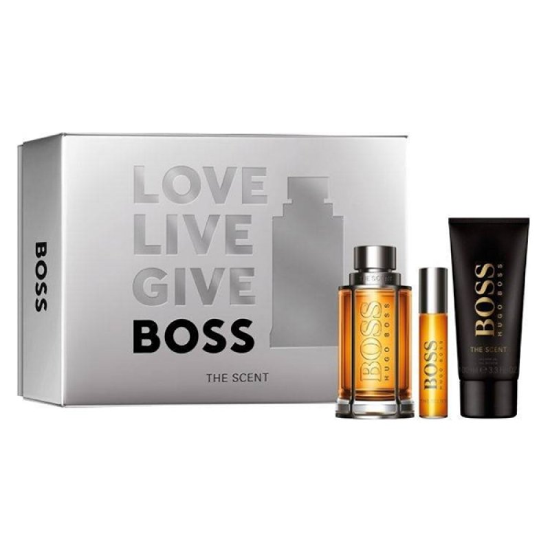 Set Hugo Boss The Scent, Barbati, Eau De Toilette 100ml Gel De Dus 100ml Eau De Toilette 10ml