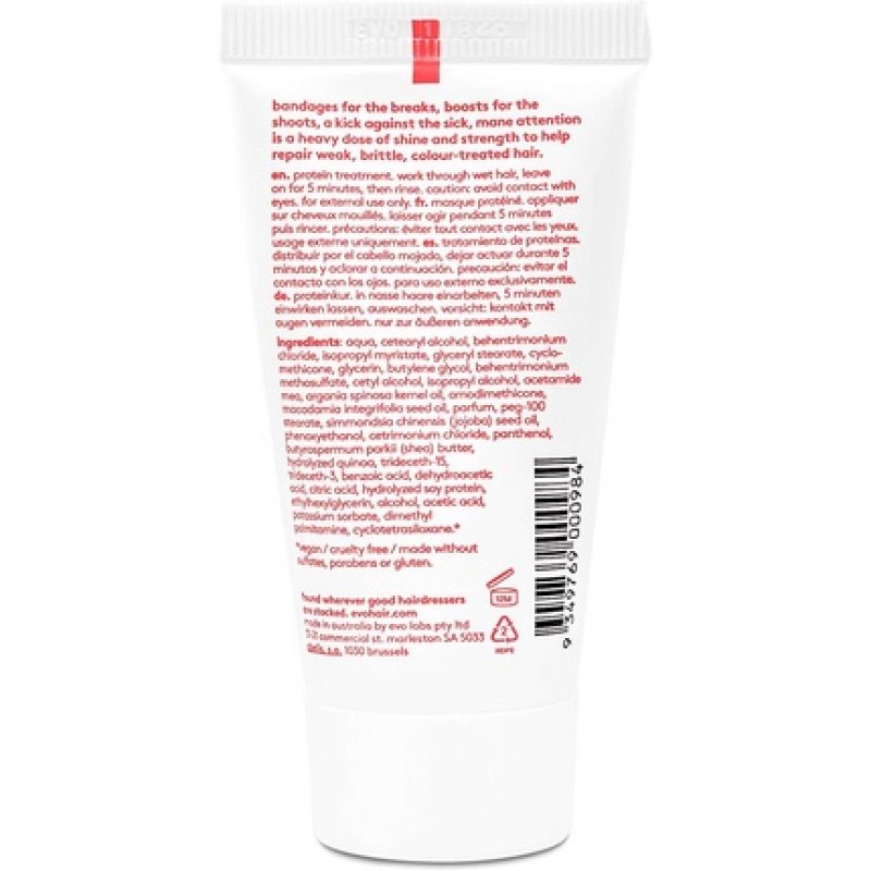 EVO Mane Attention Protein Treatment Reconstructs Repairs and Strengthens Hair 1.1 Fl Oz