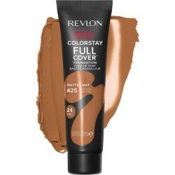 Revlon ColorStay Full Cover Longwear Matte Foundation Heat & Sweat Resistant Lightweight Face Makeup 30ml 425 Caramel