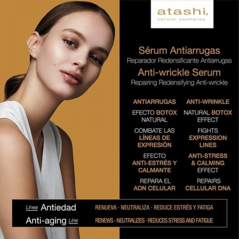 Atashi Anti Wrinkle Serum Anti-Aging Serum Correcting Deep Wrinkles and Imperfections Stimulating Collagen Production
