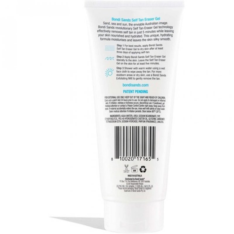 Bondi Sands Self Tan Eraser Gel Gentle Instant Tanning Removal 200mL 6.76oz