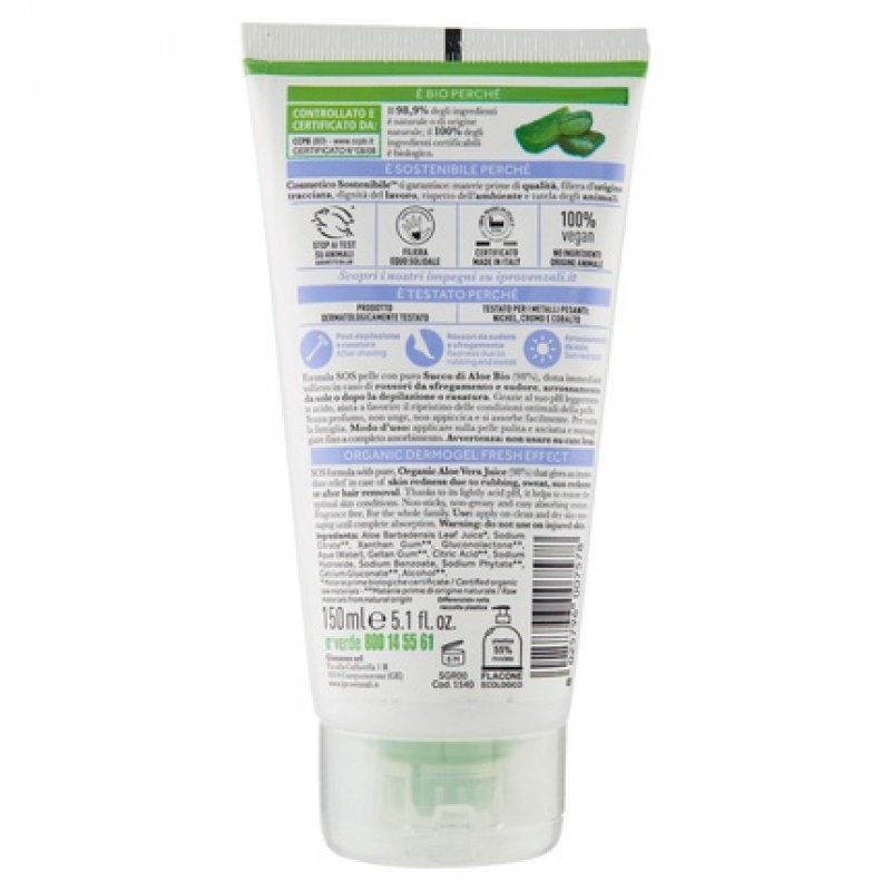 I Provenzali Organic Aloe SOS Skin Fresh Effect Dermogel 5.1 Fl Oz