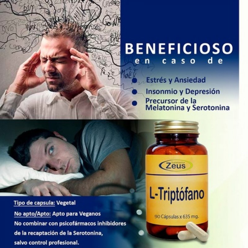 L-Triptofan 90 Capsules From Zeus