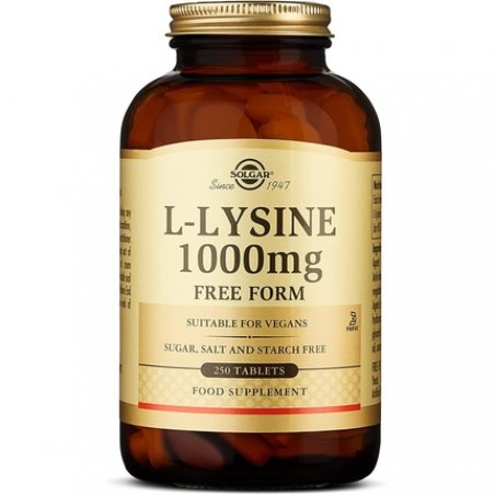 Solgar L-Lysine 1000mg Premium Amino Acid Range 250 Tablets
