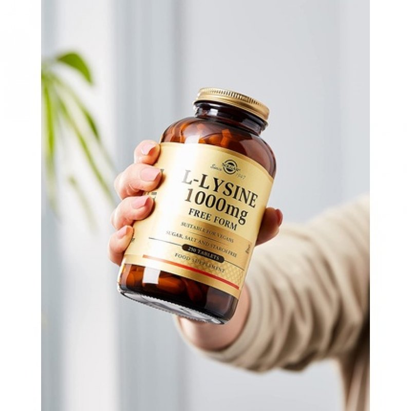 Solgar L-Lysine 1000mg Premium Amino Acid Range 250 Tablets