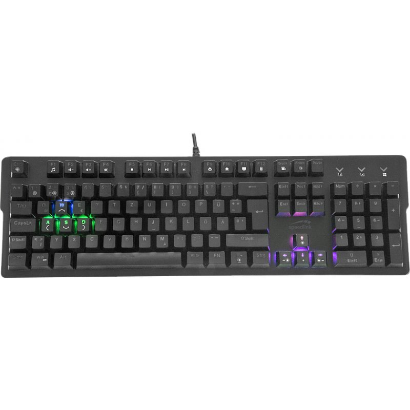SPEEDLINK VELA keyboard USB QWERTZ German Black
