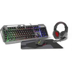 SPEEDLINK LUNERA 4in1 keyboard Mouse included USB QWERTZ German Black