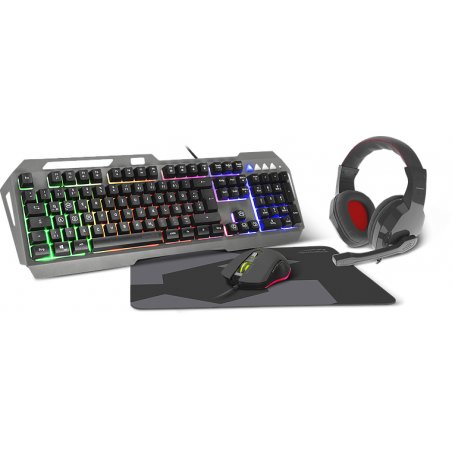 SPEEDLINK LUNERA 4in1 clavier Souris incluse USB QWERTZ Allemand Noir