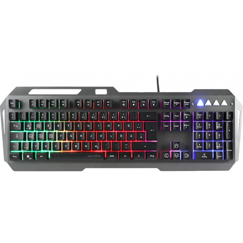 SPEEDLINK LUNERA 4in1 keyboard Mouse included USB QWERTZ German Black